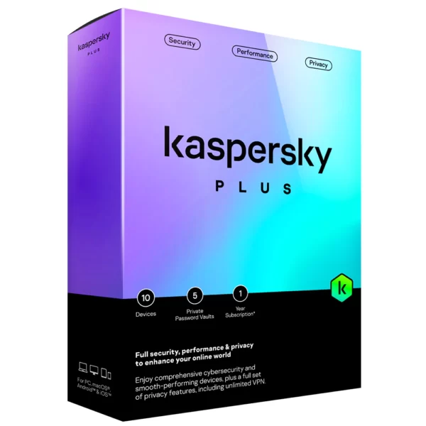 Kaspersky Plus (1 Device, 1 Year, Americas)