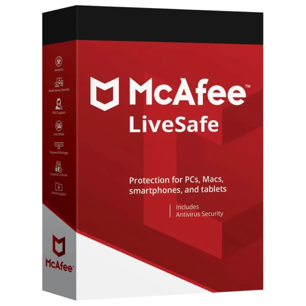 McAfee LiveSafe (1 Device, 1 Year)