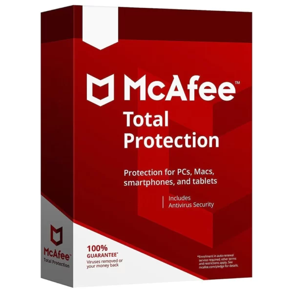 McAfee Total Protection (5 Devices, 1 Year, Europe/UK Flags)