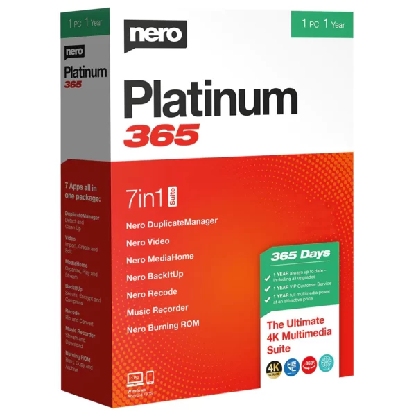 Nero Platinum 365 (1 PC, 1 Year, Global)