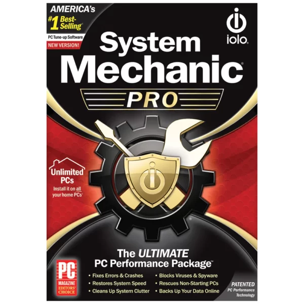 iolo System Mechanic Pro (Unlimited PCs, 1 Year, Global)