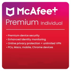 McAfee+ Premium Individual (Unlimited Devices, 1 Year, Europe/UK Flags)