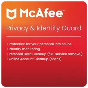 McAfee Privacy & Identity Guard (1 Device, 1 Year, Europe/UK Flags)