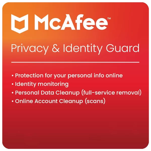McAfee Privacy & Identity Guard (1 Device, 1 Year, Europe/UK Flags)